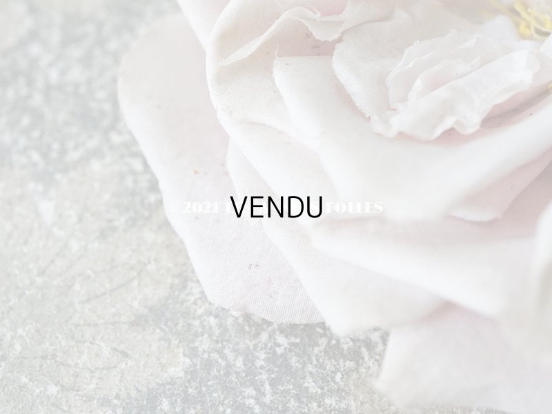 画像4: アンティーク 淡いピンクの大きな薔薇の布花 コサージュ