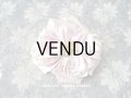 アンティーク 淡いピンクの大きな薔薇の布花 コサージュ