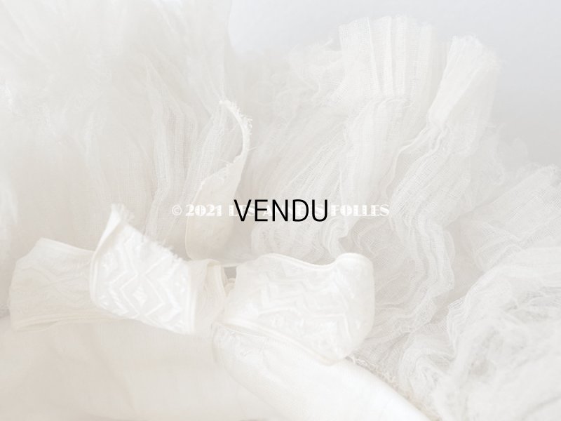 画像16: 19世紀末 アンティーク 小さな女の子用 帽子 リボン＆レース 