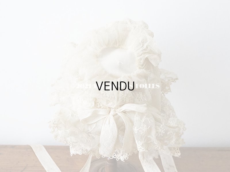 画像8: 19世紀末 アンティーク 小さな女の子用 帽子 リボン＆レース 