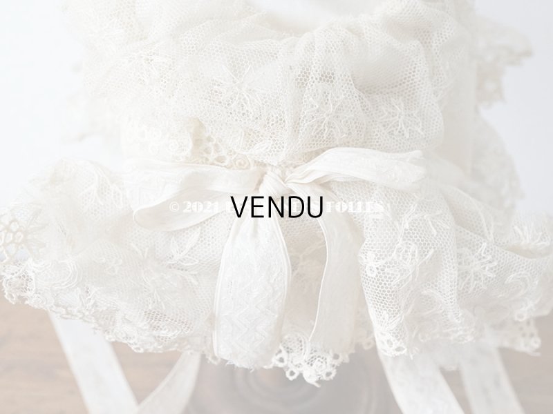 画像9: 19世紀末 アンティーク 小さな女の子用 帽子 リボン＆レース 