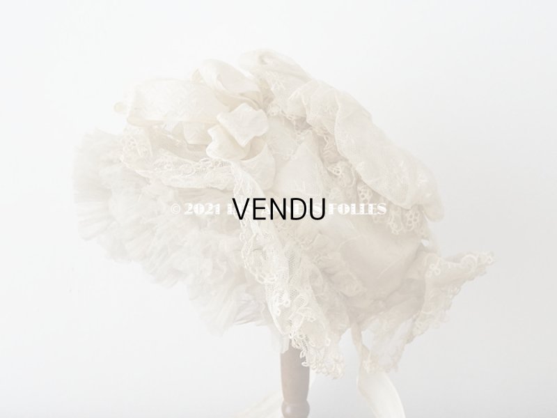 画像3: 19世紀末 アンティーク 小さな女の子用 帽子 リボン＆レース 