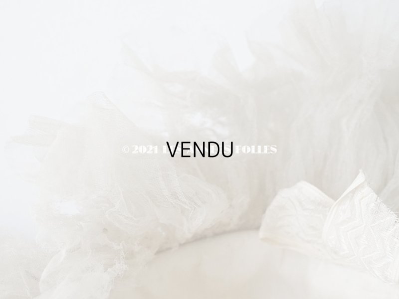 画像17: 19世紀末 アンティーク 小さな女の子用 帽子 リボン＆レース 