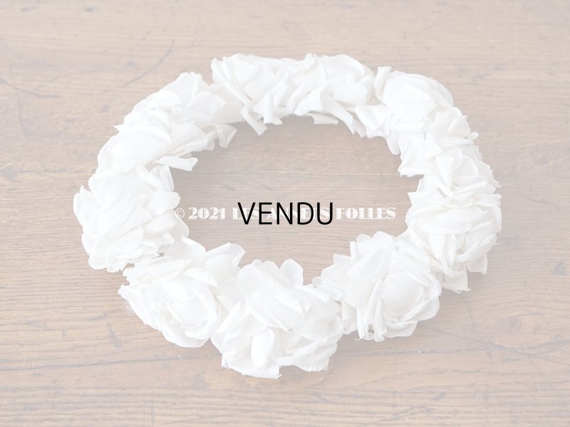 画像5: 1900年代 アンティーク 薔薇の布花のティアラ 花冠