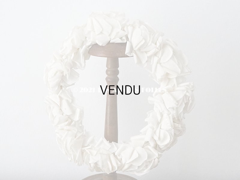 画像4: 1900年代 アンティーク 薔薇の布花のティアラ 花冠