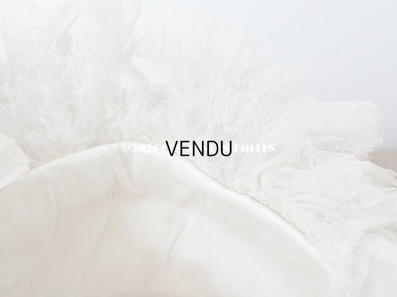 画像18: 19世紀末 アンティーク 小さな女の子用 帽子 リボン＆レース 