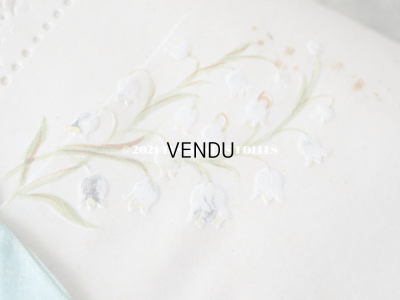 画像6: アンティーク 鈴蘭＆水色のリボンのお菓子箱　バテムのドラジェボックス レースペーパー