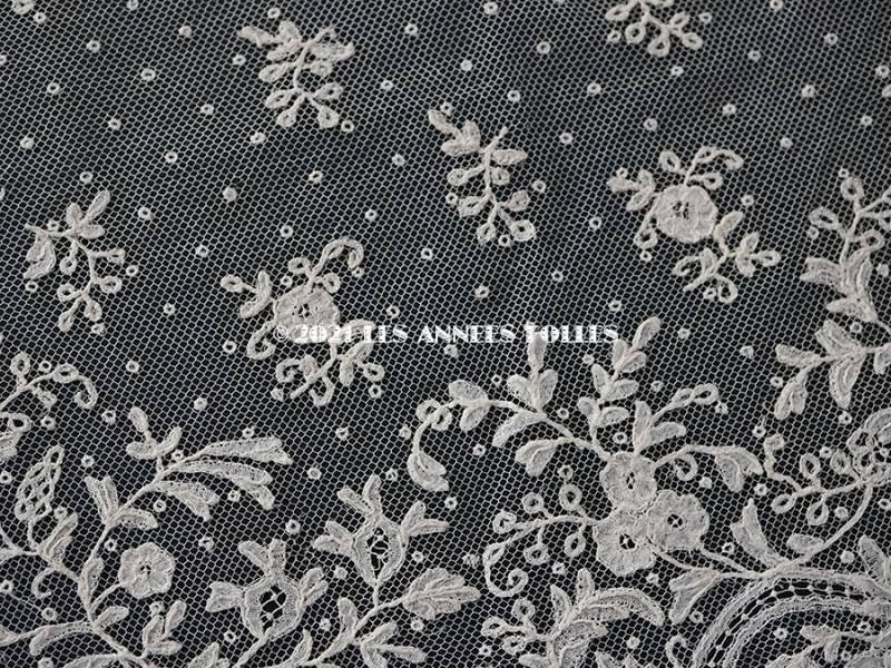 画像8: 19世紀末 アンティーク 未使用 8.8m 手編みのボビンレース 幅広18cm アプリカシオン・アングルテール 