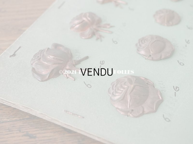 画像9: 1900年代 アンティーク  サンプラー 薔薇&薔薇のガーランド&薔薇のリース メタル製