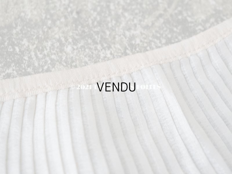 画像3: アンティーク 幅広 シルク製 オフホワイトのプリーツリボン 淡いピンクベージュの縁取り  7.7cm幅  100cm