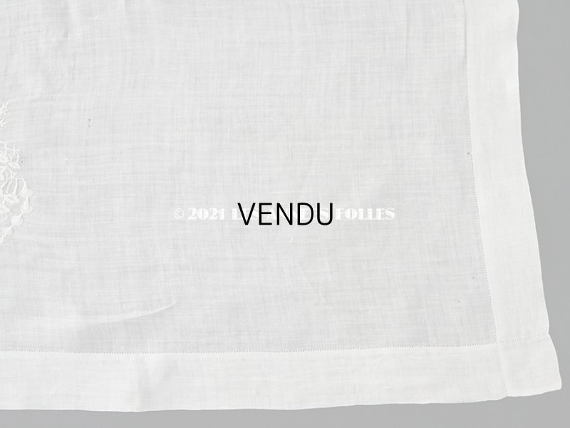 画像7: 19世紀 アンティーク  結婚式のハンカチ  モノグラム入り大きなメダイヨン