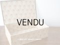 1900年代 アンティーク ピンクの薔薇のメダイヨン 大きなカルトナージュボックス 41.3×26×12.8cm