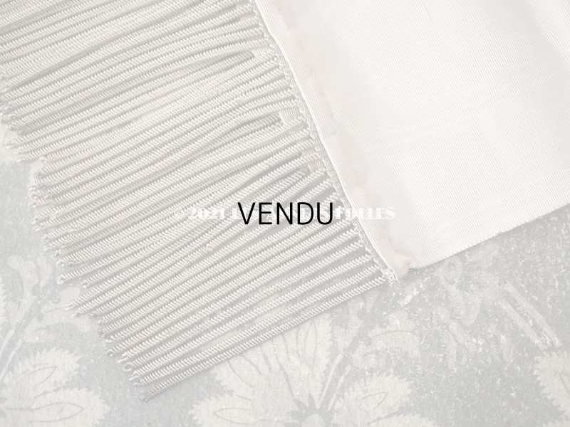 画像6: アンティーク 初聖体の腕章 淡いグレイッシュピンク シルバーのフリンジ