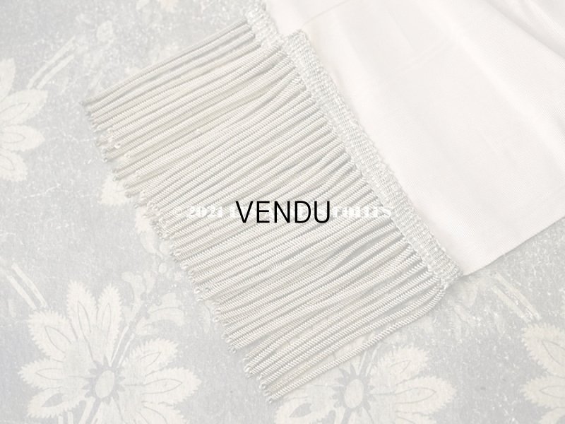 画像3: アンティーク 初聖体の腕章 淡いグレイッシュピンク シルバーのフリンジ