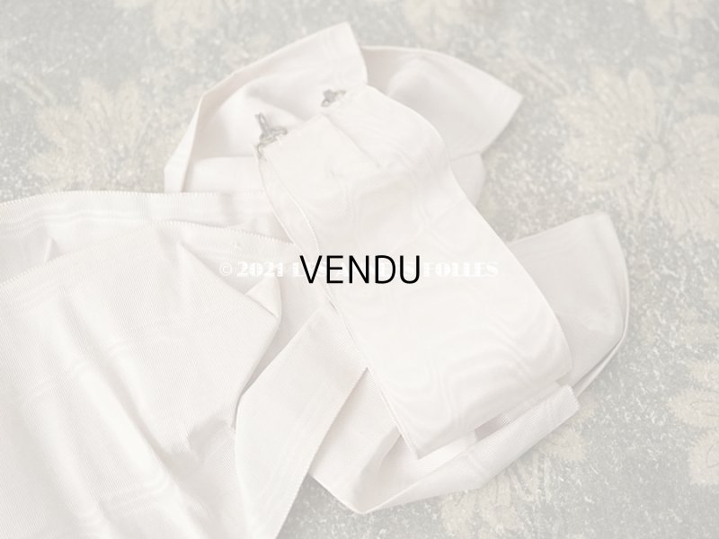 画像7: アンティーク 初聖体の腕章 淡いグレイッシュピンク シルバーのフリンジ