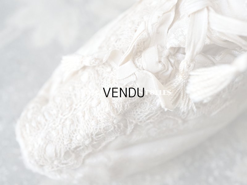 画像14: 1900年代 アンティーク ベビーシューズ シルク製