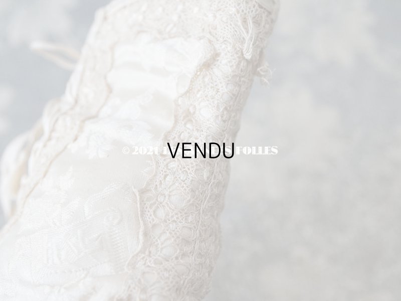 画像7: 1900年代 アンティーク ベビーシューズ シルク製