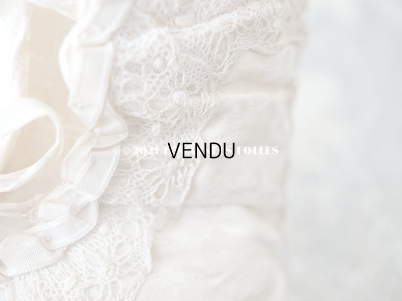 画像15: 1900年代 アンティーク ベビーシューズ シルク製