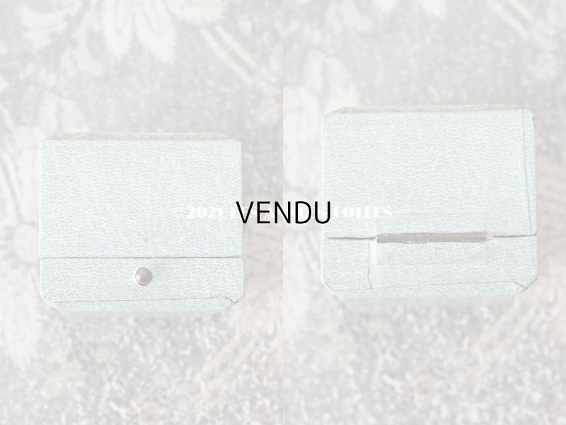 画像4: 1900年代 アンティーク リングボックス ジュエリーボックス 金彩入り グレイッシュブルー