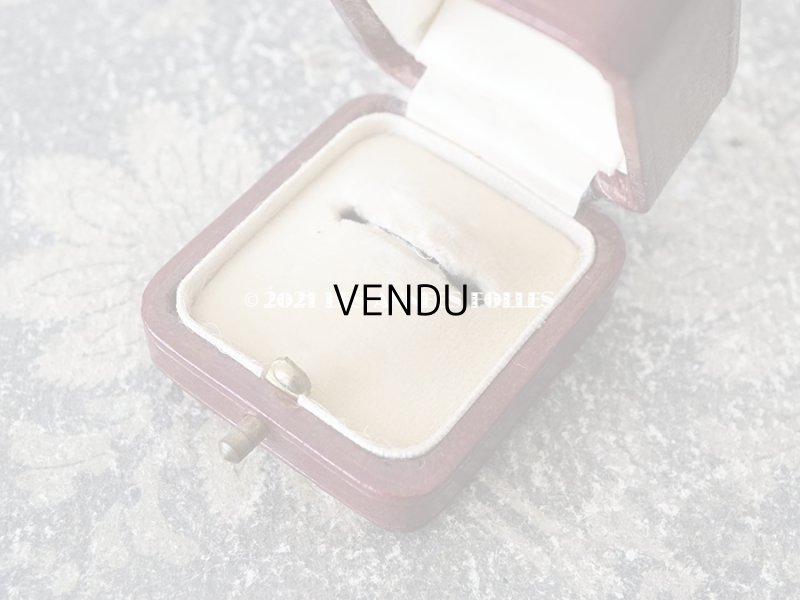 画像7: 1900年代 アンティーク 本革製 イニシャル入り M.T. ジュエリーボックス リングボックス ボルドー 