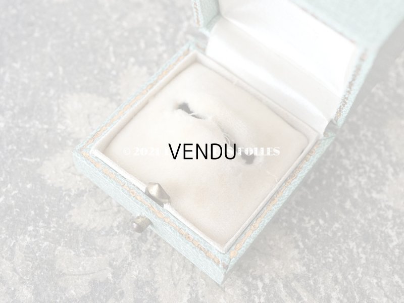 画像8: 1900年代 アンティーク リングボックス ジュエリーボックス 金彩入り グレイッシュブルー