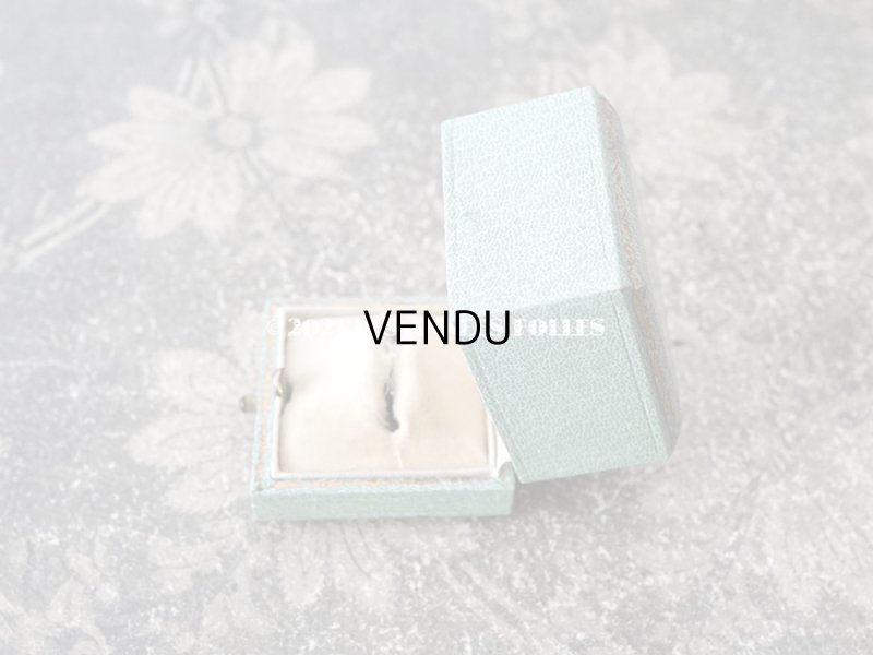 画像7: 1900年代 アンティーク リングボックス ジュエリーボックス 金彩入り グレイッシュブルー