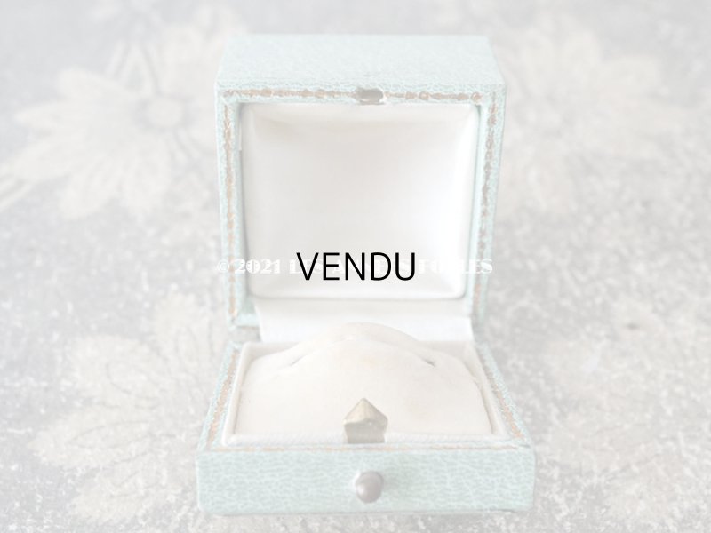 画像9: 1900年代 アンティーク リングボックス ジュエリーボックス 金彩入り グレイッシュブルー