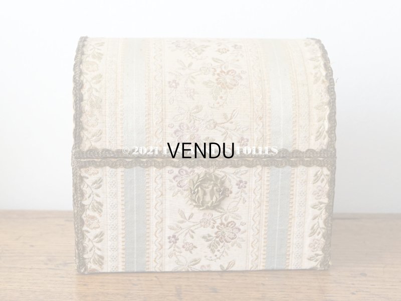 画像8: アンティーク 花模様のコフレ ジャガード織