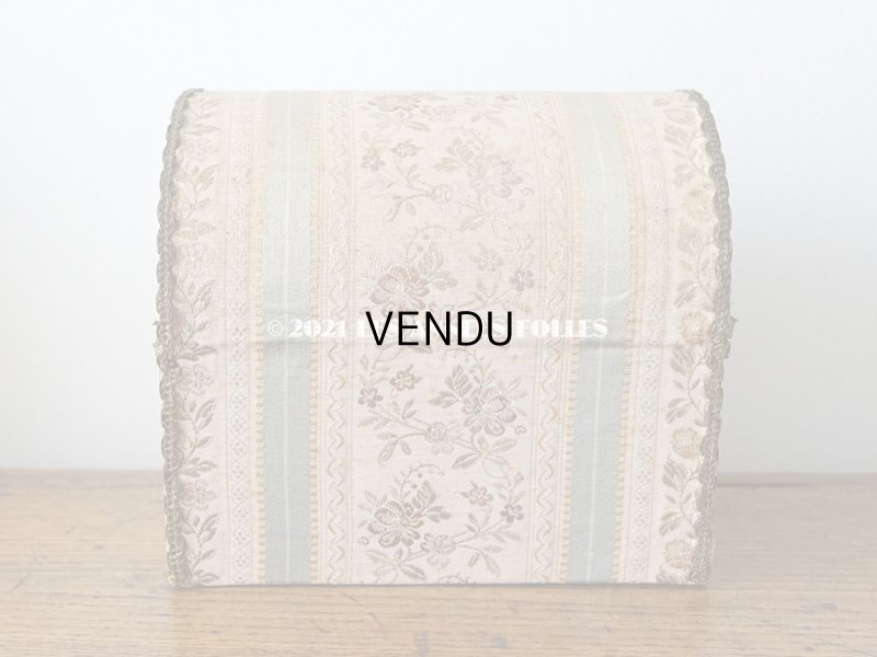 画像9: アンティーク 花模様のコフレ ジャガード織