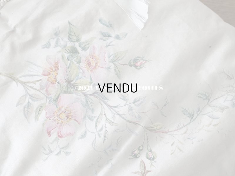 画像9: アンティーク  シルク製 ハンキーケース 野生の薔薇 &MARGUERITE パウダーグリーン ハンカチ用ポシェット