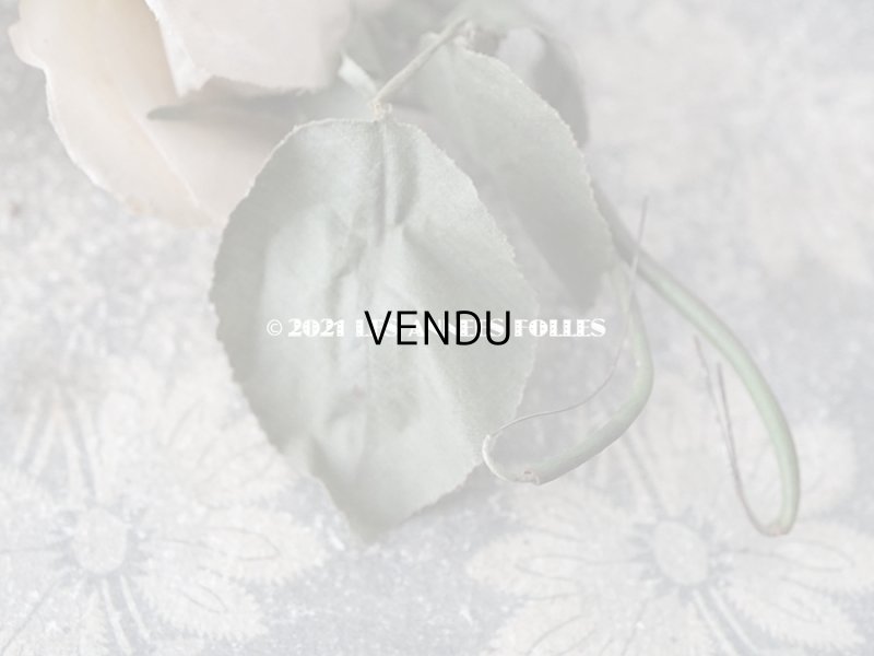 画像9: 1900年代 アンティーク オフホワイトの薔薇の大きな布花