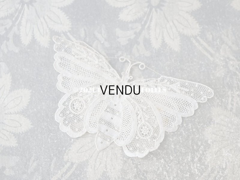 画像6: 19世紀末 アンティーク ニードルレース 蝶々のモチーフ 未使用