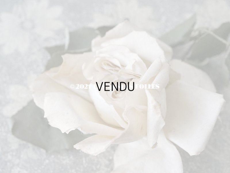 画像5: 1900年代 アンティーク オフホワイトの薔薇の大きな布花