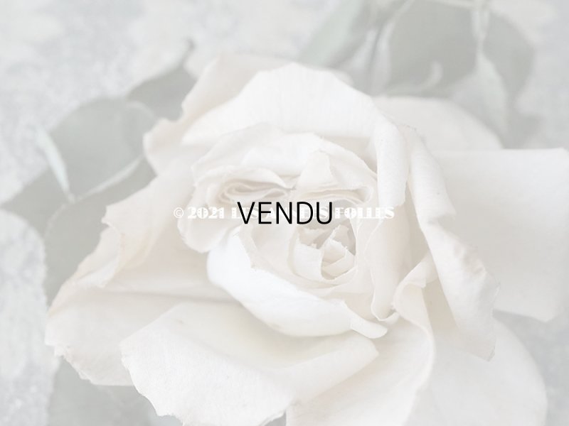 画像6: 1900年代 アンティーク オフホワイトの薔薇の大きな布花