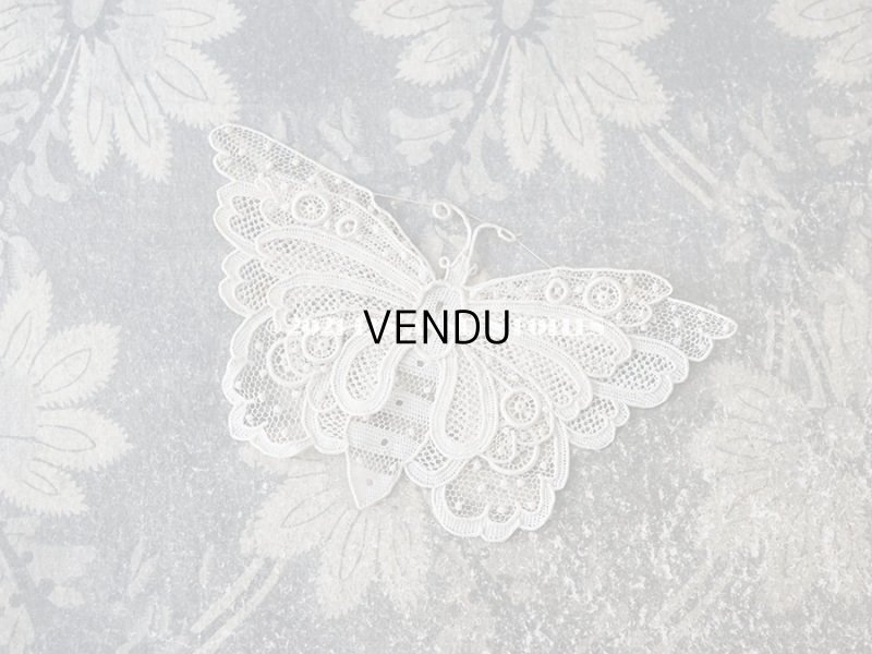 画像5: 19世紀末 アンティーク ニードルレース 蝶々のモチーフ 未使用