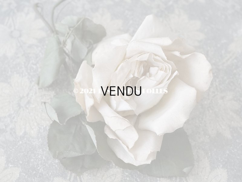 画像3: 1900年代 アンティーク オフホワイトの薔薇の大きな布花