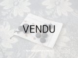 アンティーク シルクサテンのくるみボタン 8mm 黒 11ピース