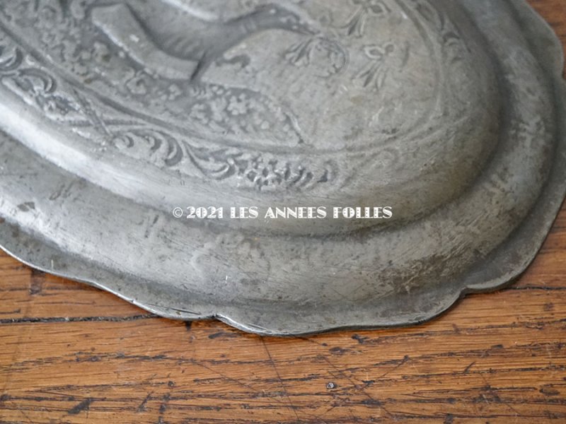 画像6: ＊蚤の市＊19世紀 アンティーク エルミン紋章のプレート ピューター製 