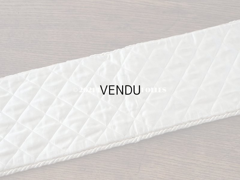 画像20:  アンティーク リボン刺繍のパネル ピアノカバー ローズパニエ　122×14cm