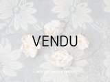 アンティーク  小さな薔薇の布花 4ピースのセット　パウダーピンク