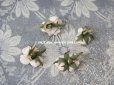 画像3: アンティーク  小さな薔薇の布花 4ピースのセット　パウダーピンク