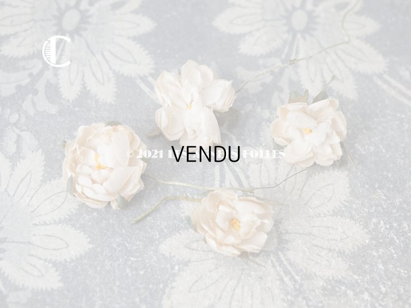 画像6: アンティーク  小さな薔薇の布花 4ピースのセット　パウダーピンク