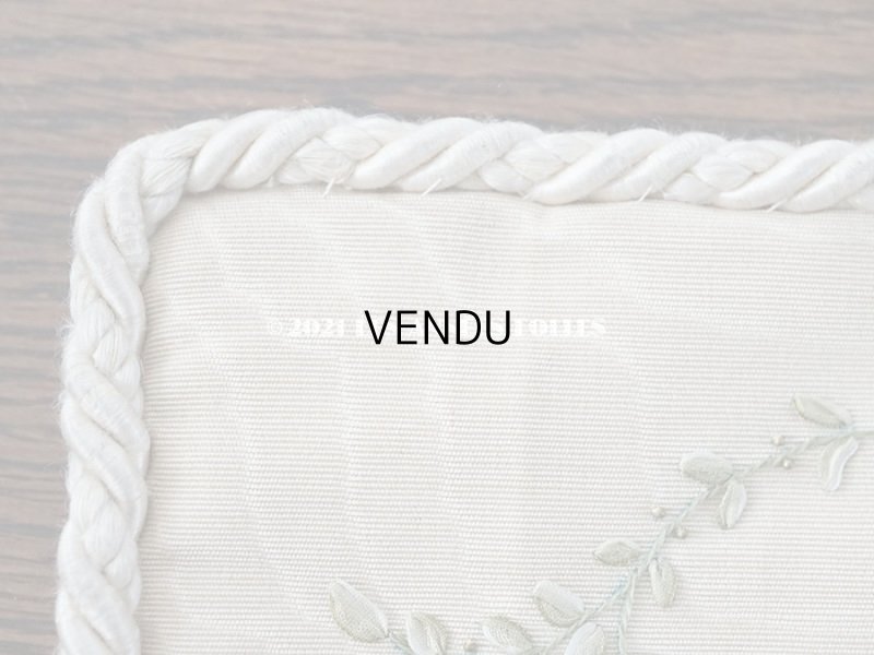 画像19:  アンティーク リボン刺繍のパネル ピアノカバー ローズパニエ　122×14cm