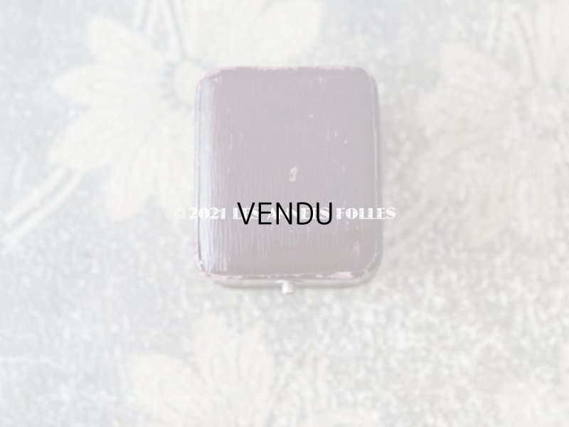 画像6: 1900年代 アンティーク 本革製 リングボックス ジュエリーボックス ボルドー