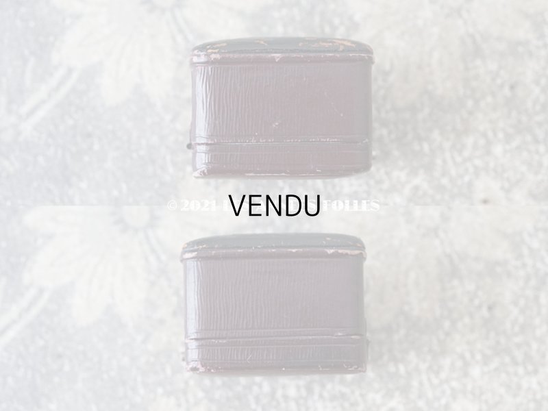 画像8: 1900年代 アンティーク 本革製 リングボックス ジュエリーボックス ボルドー