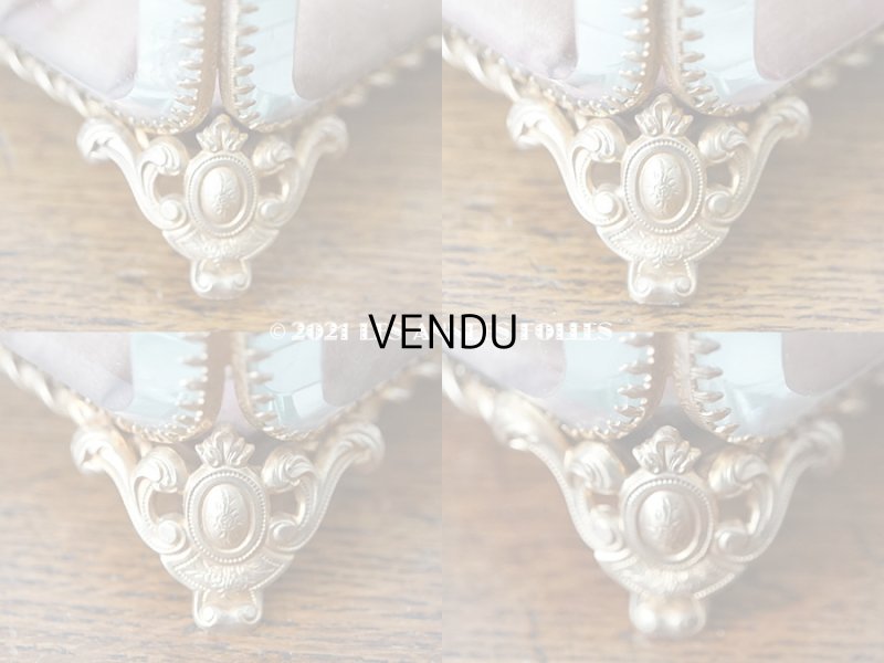 画像15: 19世紀 アンティーク ジュエリーボックス シルク製クッション スモーキーレッド