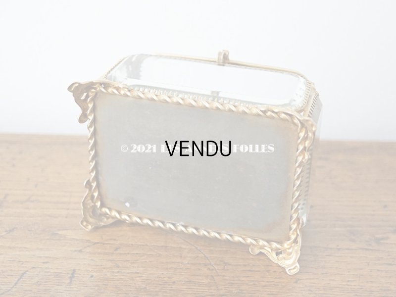 画像17: 19世紀 アンティーク ジュエリーボックス シルク製クッション スモーキーレッド