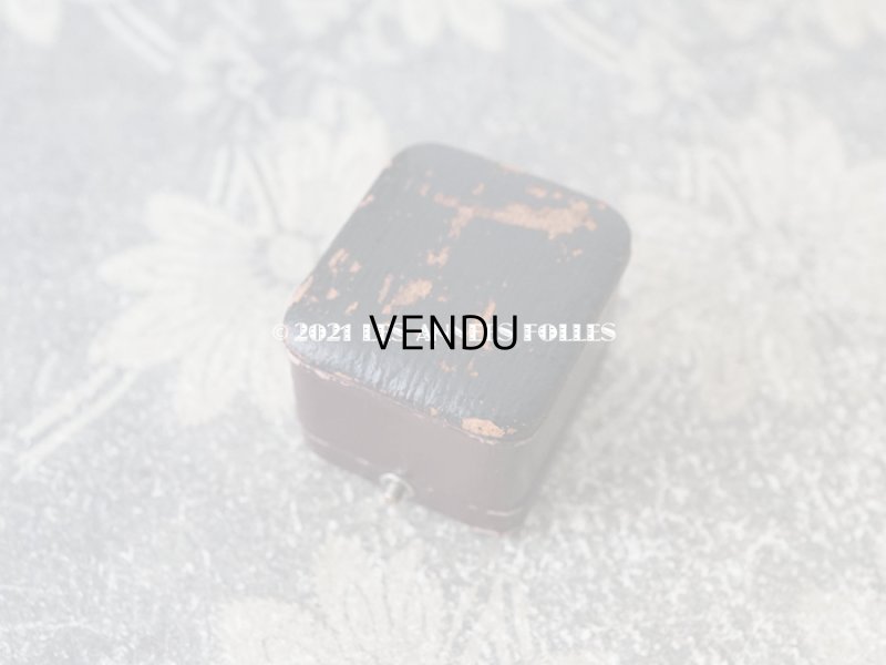 画像5: 1900年代 アンティーク 本革製 リングボックス ジュエリーボックス ボルドー