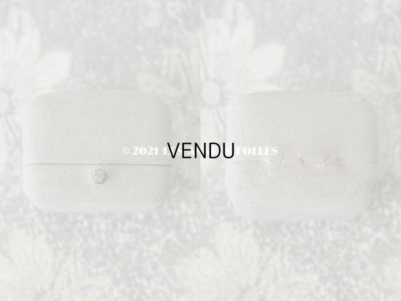 画像8: 1900年代 アンティーク スエード製 リングボックス ジュエリーボックス グレー&スモーキーパープル