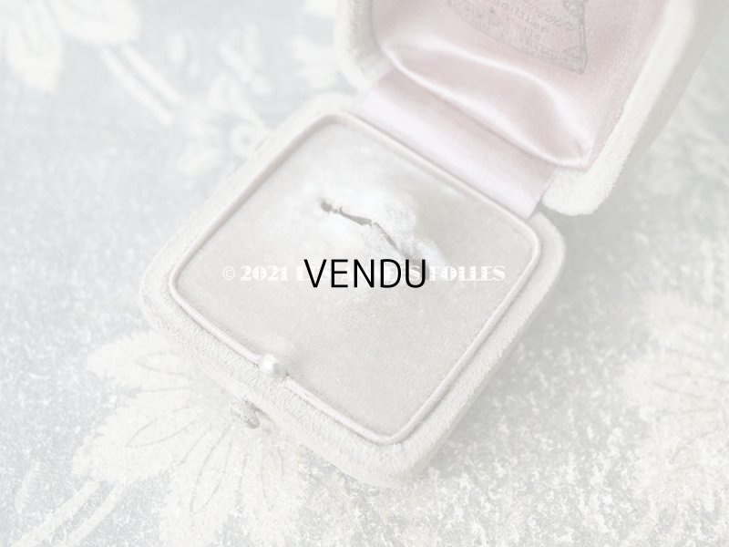 画像3: 1900年代 アンティーク スエード製 リングボックス ジュエリーボックス グレー&スモーキーパープル